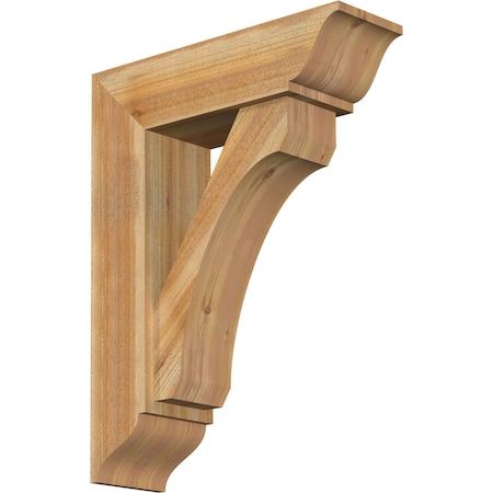 Ekena Millwork Legacy Traditional Rough Sawn Bracket w/ Offset Brace, Western Red Cedar, 8"W x 26"D x 34"H BKT0806X26X34LEC01RWR